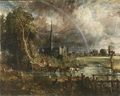 Salisbury Cathedral from the Meadows John Constable